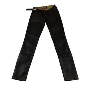 Black Coated Skinny Jeans D-ID Size 24 Florence Ankle Womens NEW With Tags